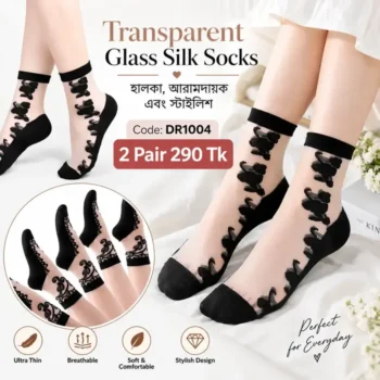 Transparent glass silk socks