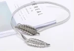 CB002-Womens-metal-elastic-leaf-belt-5